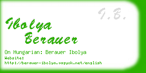 ibolya berauer business card